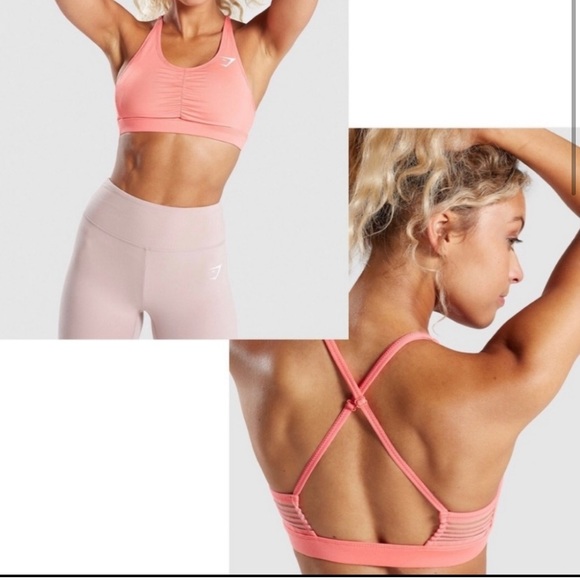 Gymshark Other - GYMSHARK Ease Sports Bra S Small Coral Peach